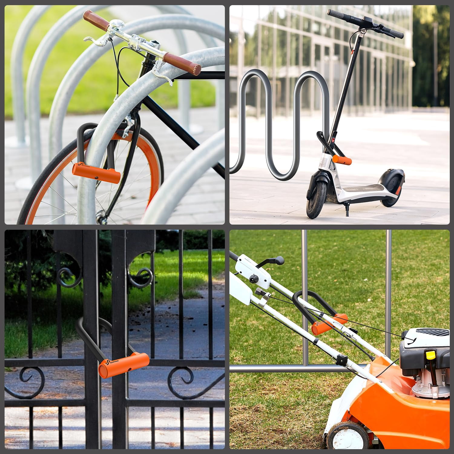 Bike Lock - 17mm Shackle Heavy Duty Anti U With 2 Keys Bicycle U-locks Sturdy Mounting Bracket For Road  Mountain Electric & Folding Size 7.76''x5.02''