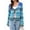 Blue, variant on Women'S Jacket Autumn and Winter Rainbow Wave Pattern Woven Cardigan Intercolor Splicing Striped Sweater Tops Yellow L