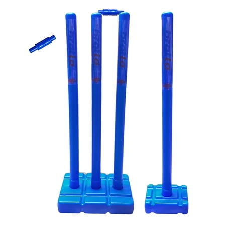 Cricket Best Buy CBB Pro Lightweight Plastic Cricket Stumps with Bails Set, Blue