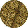thumbnail image 1 of Ahgly Company Indoor Round Patterned Caramel Brown Area Rugs, 8' Round, 1 of 6