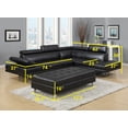 thumbnail image 4 of Logan Collection Sectional Sofa, Black Color, 4 of 4