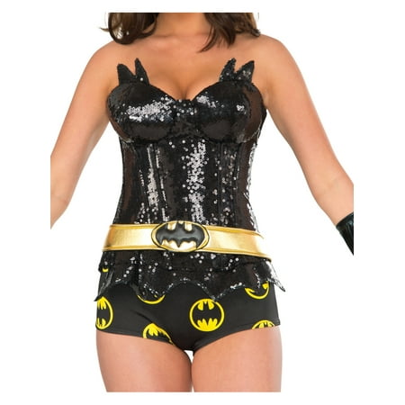 Adult Women's  Deluxe Batgirl Sequin Corset Costume