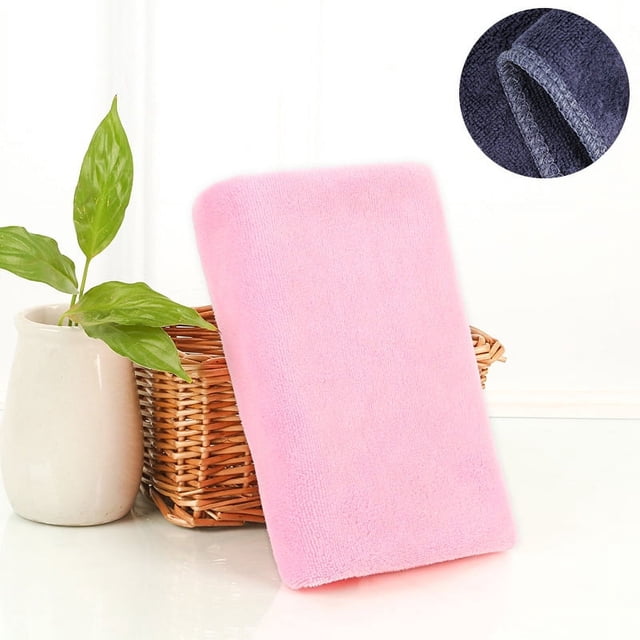 Nvzi 6 piezas de fibra ultrafina para cabello seco, multiusos, para baño, fitness, deportes, para manejar diversas situaciones sin esfuerzo. 11,81 x 11,81 pulgadas (rosa claro)