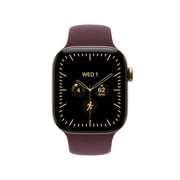 Apple Watch Series 12 GPS + Cellular 42mm Radiant Gold Titanium Case with Burgundy Sport Band - M/L