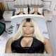 thumbnail image 4 of Nicki Minaj Conjunto de sábanas temático, trío de piezas, cómodo y amigable con la piel, diseño único, regalo de decoración para el hogar para familiares, amigos y fans, 90 cm * 190 cm, 4 of 6
