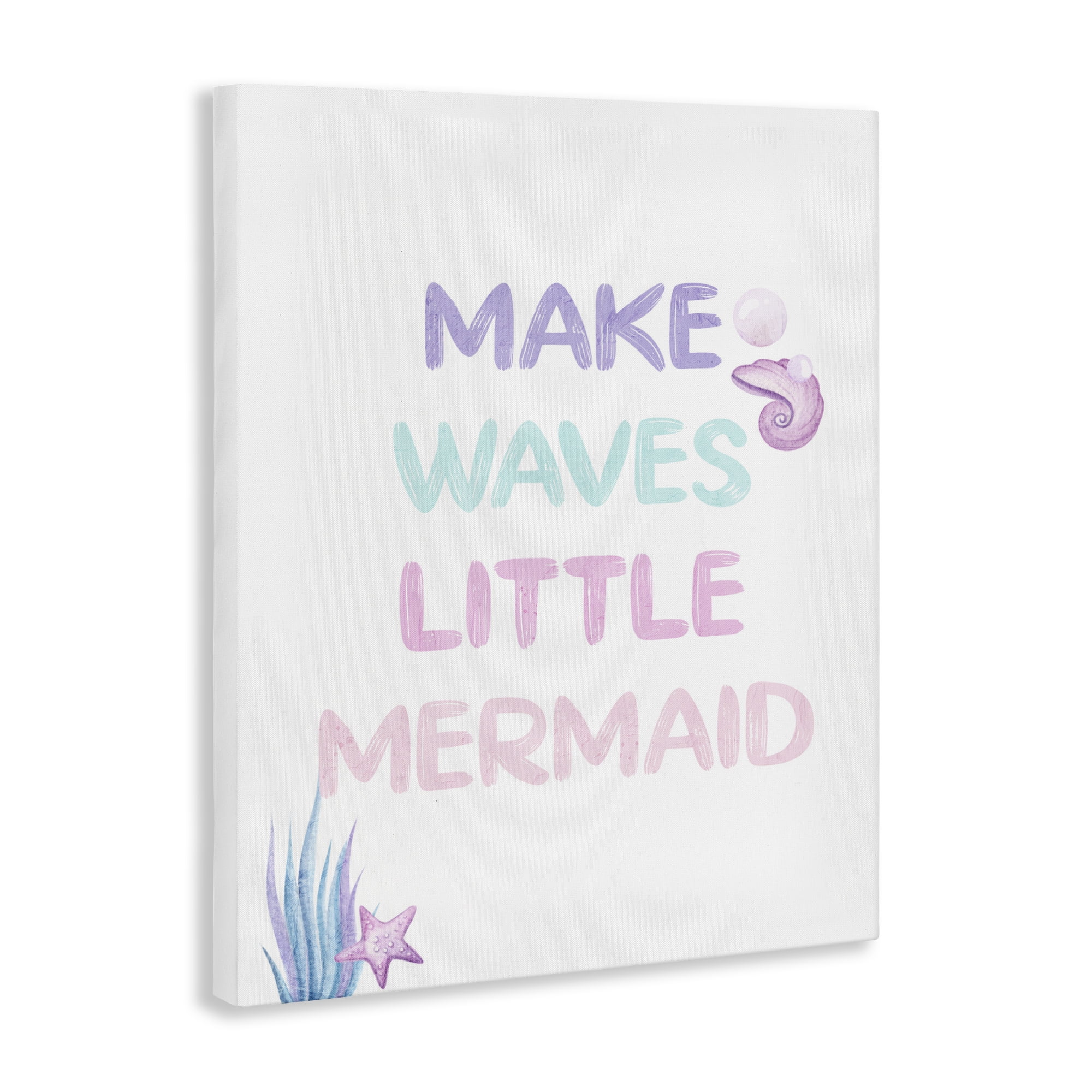 Make Waves Little Mermaid Canvas Wall Art, design by Kim Allen