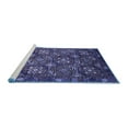 thumbnail image 2 of Ahgly Company Machine Washable Indoor Round Oriental Blue Industrial Area Rugs, 3' Round, 2 of 4