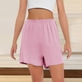 thumbnail image 6 of Yubnlvae Plus Size Paperbag Waist Shorts - Women's Summer Elastic Waist Shorts, Trendy Wide Leg Design for Curvy Figures (Pink | XL), 6 of 7