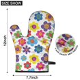 thumbnail image 6 of Pioneer Flower Floral Print Pattern Oven Mitt 2-Pack Set, Heat Resistant Kitchen Gloves, 7.7" X 12", 6 of 6