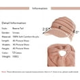 thumbnail image 7 of YooGuoGuo Winter Cable Knit Beanie Cap Soft Stretch Messy High Bun Ponytail Hat Unisex Warm Fleece Lined Skull Cap, 7 of 7