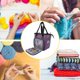 thumbnail image 5 of Cuadros Decorativos Bolsa de tejer hilo lana ganchillo almacenamiento aguja de coser DIY organizador (púrpura) JShteea Nuevos Originales, 5 of 8