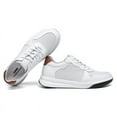thumbnail image 3 of CMR CHAMARIPA Men's Elevator Sneaker Shoes - White Leather Height Incrasing Sneakers 6CM/2.36 Inches Taller, 3 of 5