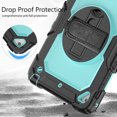 thumbnail image 7 of For iPad Mini 5th/4th Generation Case 7.9 inch 2019/2015, 360 Rotating Shockproof Cover with Stand, Screen Protector, Shoulder Strap, Sky Blue PC, 7 of 7