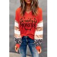 thumbnail image 1 of ABPHQTO Camiseta de manga larga tejida con bloques de color Candy MONSTER para mujer, 1 of 5