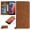 Brown, variant on For Revvl 7 Pro 5G (T-Mobile) Wallet Pouch with Credit Card Holder Flip Card Slots, Kickstand and Magnetic Closure PU Vegan Leather Phone Case Cover by Xpression - Black