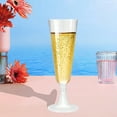 thumbnail image 3 of ACDANC 16Pcs Champagne Flutes Plastic 5 oz Layered Optical Transparency Party Cups Disposable Party Decoration Essential Clear Cups Style3, 3 of 7