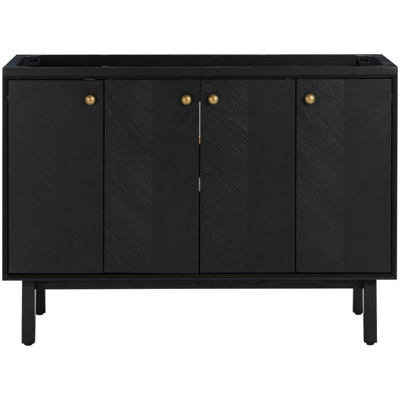 Avanity ADELE-V48-BK Adele 48" Single Free Standing Vanity Cabinet Only - Black
