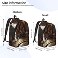 thumbnail image 3 of Honeii Medieval Knight Dog Print Canvas College Laptop Backpack, Durable Rucksack Travel Notebook Bag School Backpack Book Bag for Men Women-Medium, 3 of 7
