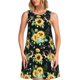thumbnail image 1 of Fotbe Sunflower Skull Boho Vestido de Verano sin Mangas para Mujer – Vestido Midi Línea A, Estilo Camiseta Floral, Vestido Playero Casual y Fluido, 1 of 7