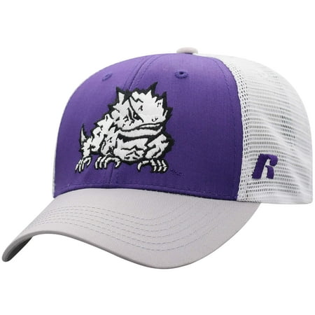 Men's Russell Athletic Purple/White TCU Horned Frogs Steadfast Snapback Adjustable Hat - OSFA