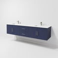 thumbnail image 6 of Geneva 80 in. W Navy Blue Double Bath Vanity, White Quartz Top, and Faucet Set, 6 of 11
