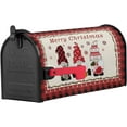 thumbnail image 2 of Mailbox Cover Merry Christmas Gnome Xmas Tree Retro Linen Red Lattice Mailbox Covers Magnetic Standard Size,Post Box Cover for Outdoor Garden Yard,Winter Snowflake Mailbox Wraps Mailbox Decals, 2 of 6