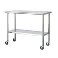 thumbnail image 1 of TRINITY EcoStorage™ Nsf Stainless Steel Prep Table with Wheels, 1 of 6