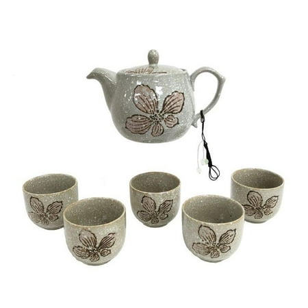 

Orange Flower Tea Set