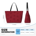 thumbnail image 4 of Fotbe Christmas Red Snowflakes Bolsa de Viaje para Playa - Resistente al Agua, Bolsa Tote de Gran Capacidad y Ligera con 7 Bolsillos para Mujeres y Hombres, 4 of 7