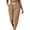 Khaki, variant on Ruimatai Women Capri Cropped Pants High Waist Drawstring Elastic Waistband Side Pockets Ribbed Textured Loose Casual Summer Trousers