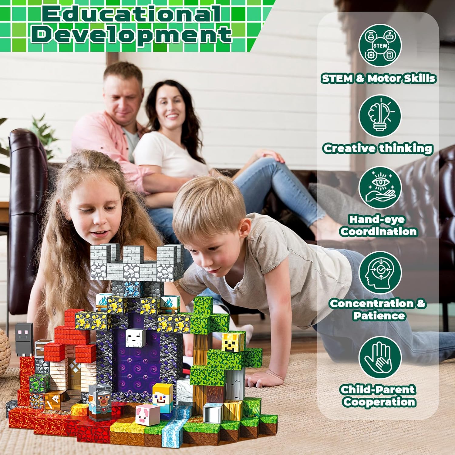 Annexfun Magnetic Blocks 200-Piece Building Set photo 5