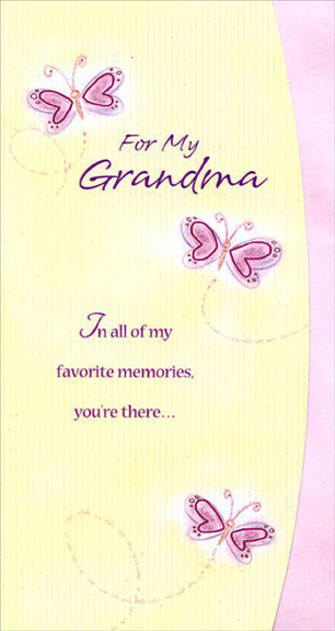 designer greetings pink foil butterflies short fold