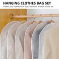 thumbnail image 4 of Yeacher Dust-proof Portable Clothes Bags Set Translucent Garment Cover Full Zipper Lightweight for Suit Shirt, 4 of 7