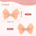 thumbnail image 3 of 2-Pack Bow Shoe Clips, Satin Elegant Detachable Buckle Bridal Heels Accessories with Pearl Rhinestone for Wedding, 3 of 5
