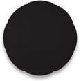 thumbnail image 3 of Strange DNA Isabella Ottoman | Polyester Fabric with Stainless Steel Base Stool | Round Cushion Padded Modern Footstool Rest Furniture for Living Room, Bedroom, Entryway or Hallway (Bella Black), 3 of 5