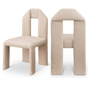 Meridian Furniture Bennett Beige Boucle Fabric Dining Chair (Set of 2)