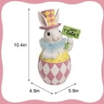 thumbnail image 2 of Easter Bunny Egg Figurines, 10.4" H Resin Large Pink Buffalo Plaid Rabbit Statue Table Centerpieces Decorations Home Indoor, Cute Spring Tabletop Mantel Shelf Desk Office Decor, Woman Gifts, 2 of 7