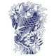 thumbnail image 2 of Pegatina Tatuaje Corporal Pez Koi Espalda Completa Cove Sea King 1 Uds. Demon Samurai Rojo, 2 of 9