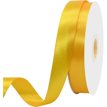 Yellow 1 inch Wide 100 Yards Double Face Satin Ribbon Fabric Ribbon for Gift Wrapping Very Suitable for Weddings Bouquet Balloons Arts Craft Sewing Hair Bow Invitation Trim and Embellishments Yellow 1 inch Wide 100 Yards Double Face Satin Ribbon Fabric Ribbon for Gift Wrapping Very Suitable for Weddings Bouquet Balloons Arts Craft Sewing Hair Bow Invitation Trim and Embellishments
