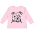 thumbnail image 3 of Inktastic English Bulldog Sketch Portrait Boys or Girls Long Sleeve Toddler T-Shirt, 3 of 5