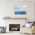 thumbnail image 3 of Stupell Industries Blue Nautical Sailboat Transportation Painting Gallery Wrapped Canvas Print Wall Art, 40 x 30, 3 of 8