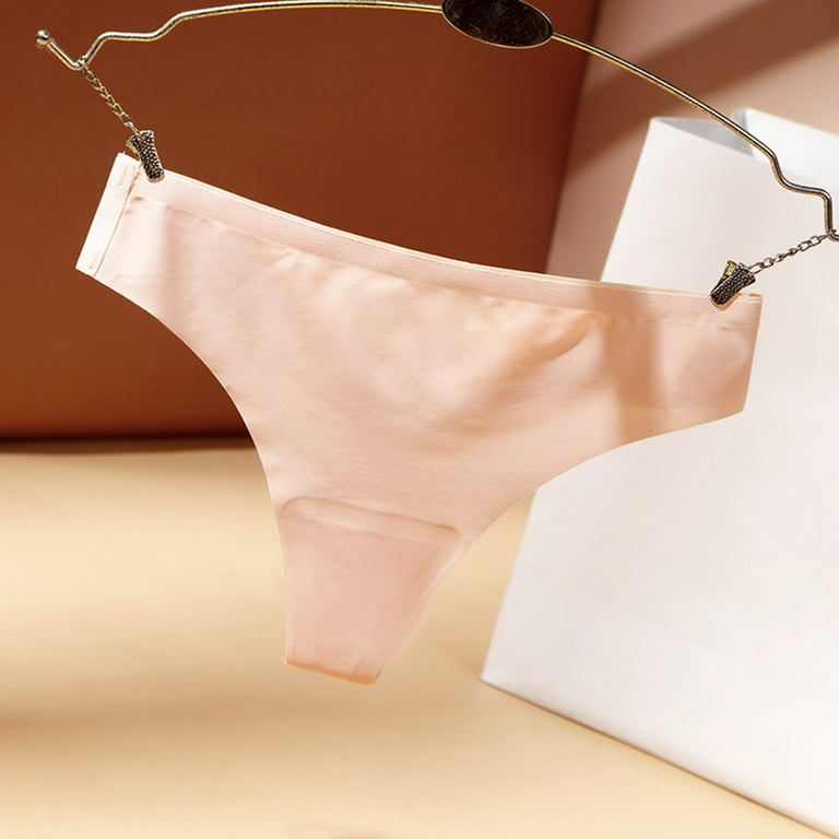 Women Silk Panties Cotton Crotch Mid Waist Seamless Breathable