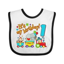 Inktastic It's My Birthday Circus Train 1st Birthday Boys or Girls Baby Bib