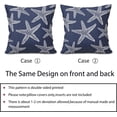 thumbnail image 6 of Navy Blue Starfish Ocean Pillow Covers 18X18 Inch Summer Nautical Coastal Beach Decorative Pillow Cases Set of 2 Cotton Linen Throw Pillows Seasonal Home Decor for Sofa Couch Cushion Outdoor, 6 of 6