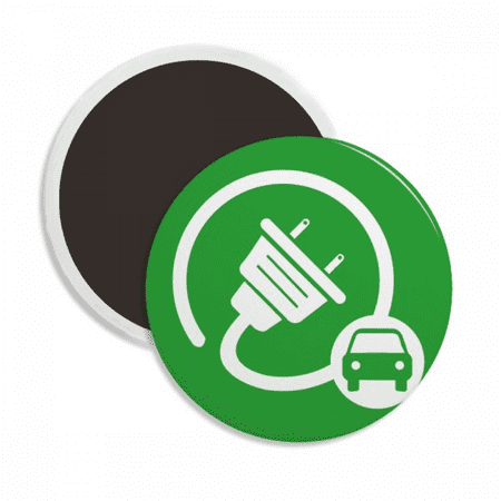

Big Plug Energy Vehicles Protect Environment Round Ceracs Fridge Magnet Keepsake Decoration