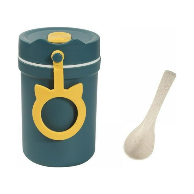 Breakfast Cereal Cup Double Oatmeal Cup With Lid Spoon Cup Portable Milk Cup Portable Fashion Soup Cup