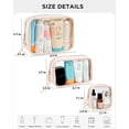 thumbnail image 2 of Pakyozj 3Pcs Travel Clear Makeup Bag Set for Women, Transparent Toiletry Bag with Zipper Portable Makeup Pouch Organizer Waterproof Small Cosmetic Bag Compact Car Bag Organizer Car Accessories, 2 of 7