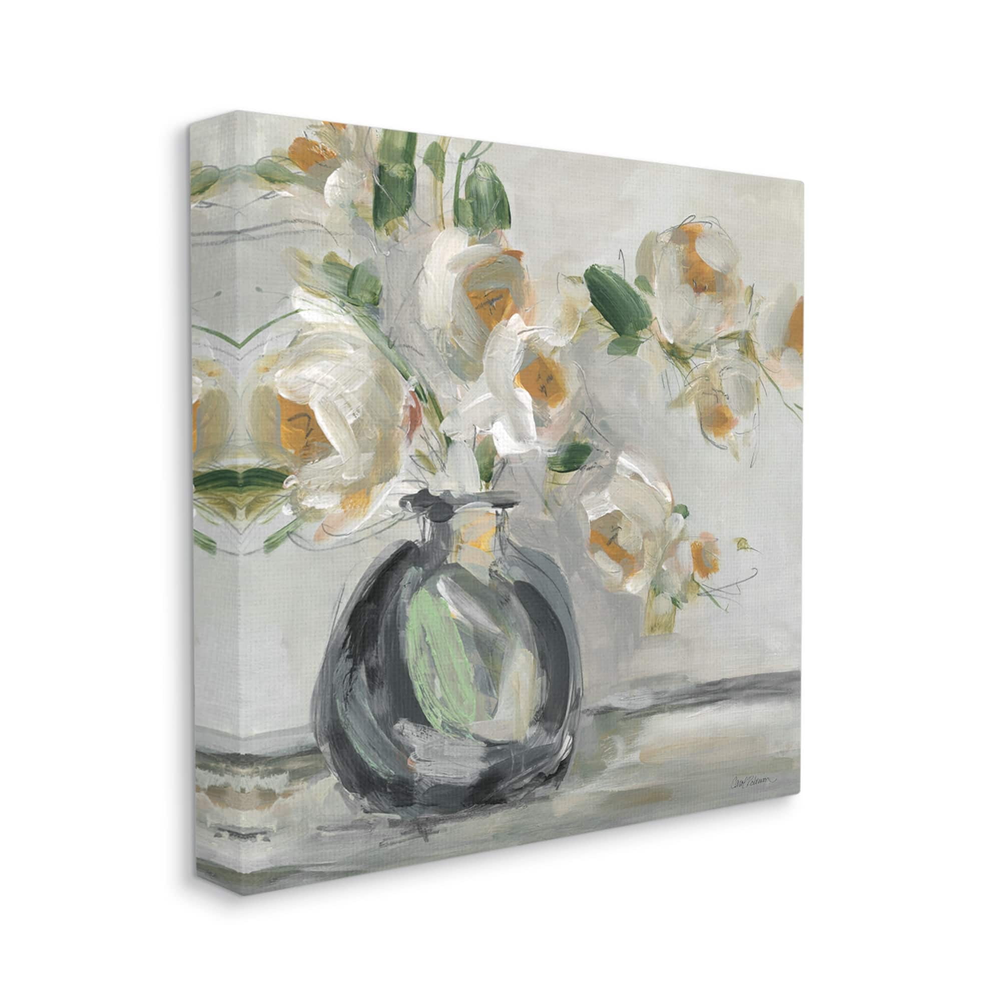 Stupell Industries Abstract Flower Blossom Vase Botanical & Floral Painting Gallery Wrapped Canvas Print Wall Art