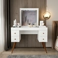 thumbnail image 2 of Boahaus Mary Modern Vanity Table, White Finish, for Bedroom, 2 of 4