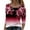 Red, variant on WTOBBY Women's Fashion Casual Rose Gradient Print Round Neck Long Sleeve Top, Versatile All-Match Blouse for Ladies Comfortable and Stylish Wear,Hot Pink XL